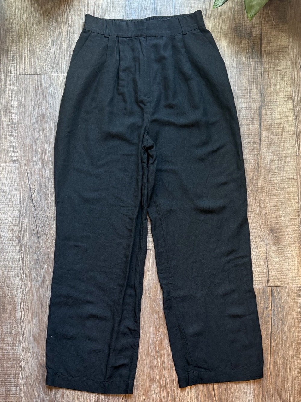 High-Waist Black Wide-Leg Women’s Pants